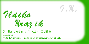 ildiko mrazik business card